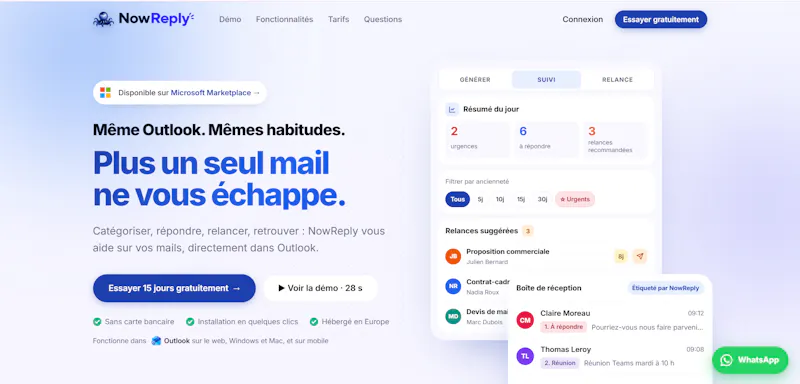 NowReply screenshot 2