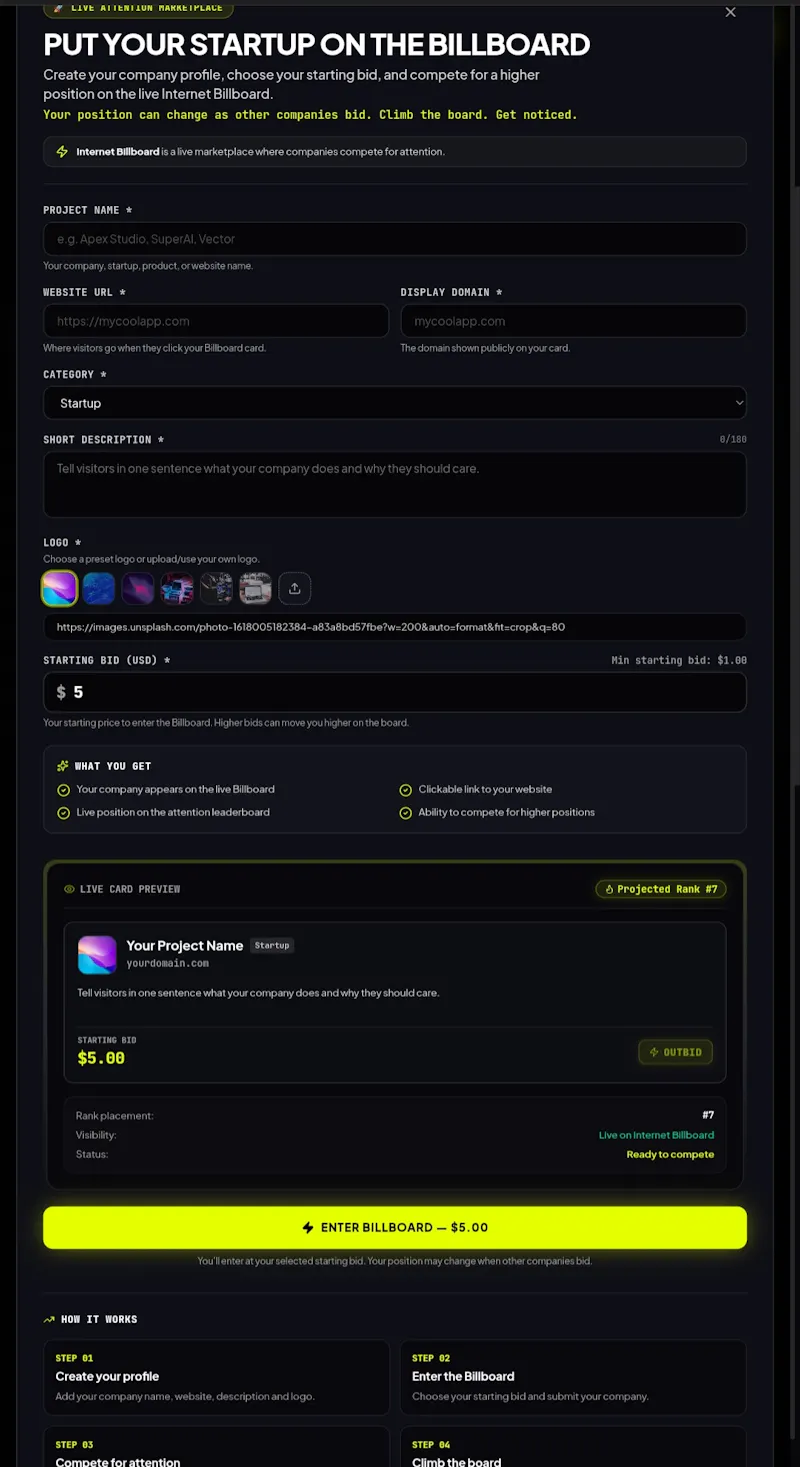 Internet Billboard screenshot 2