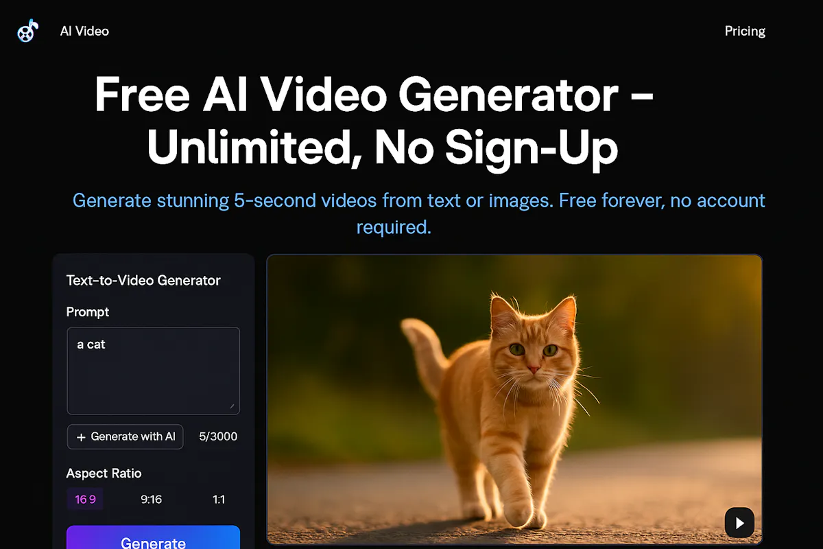 Free AI Video Maker & Generator