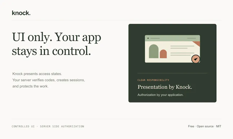 Knock UI screenshot 2