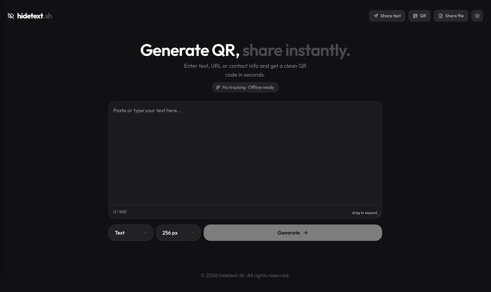 Hidetext.sh screenshot 2