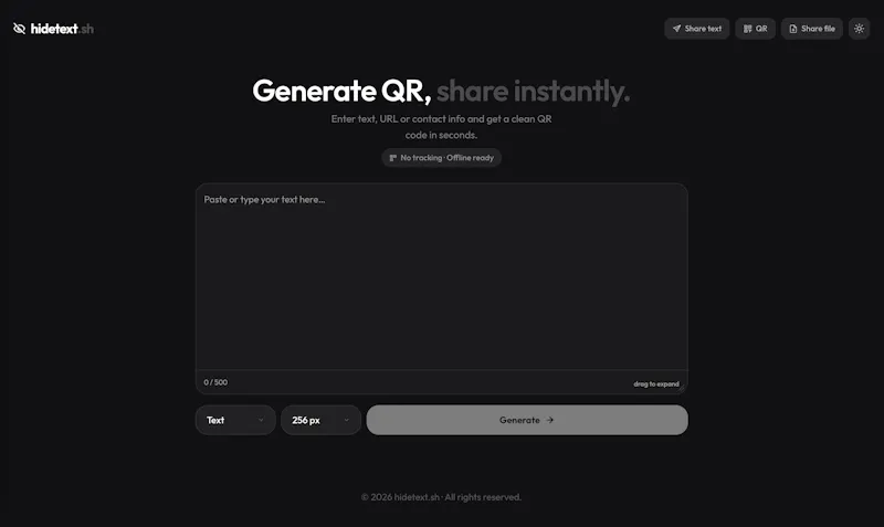 Hidetext.sh screenshot 2