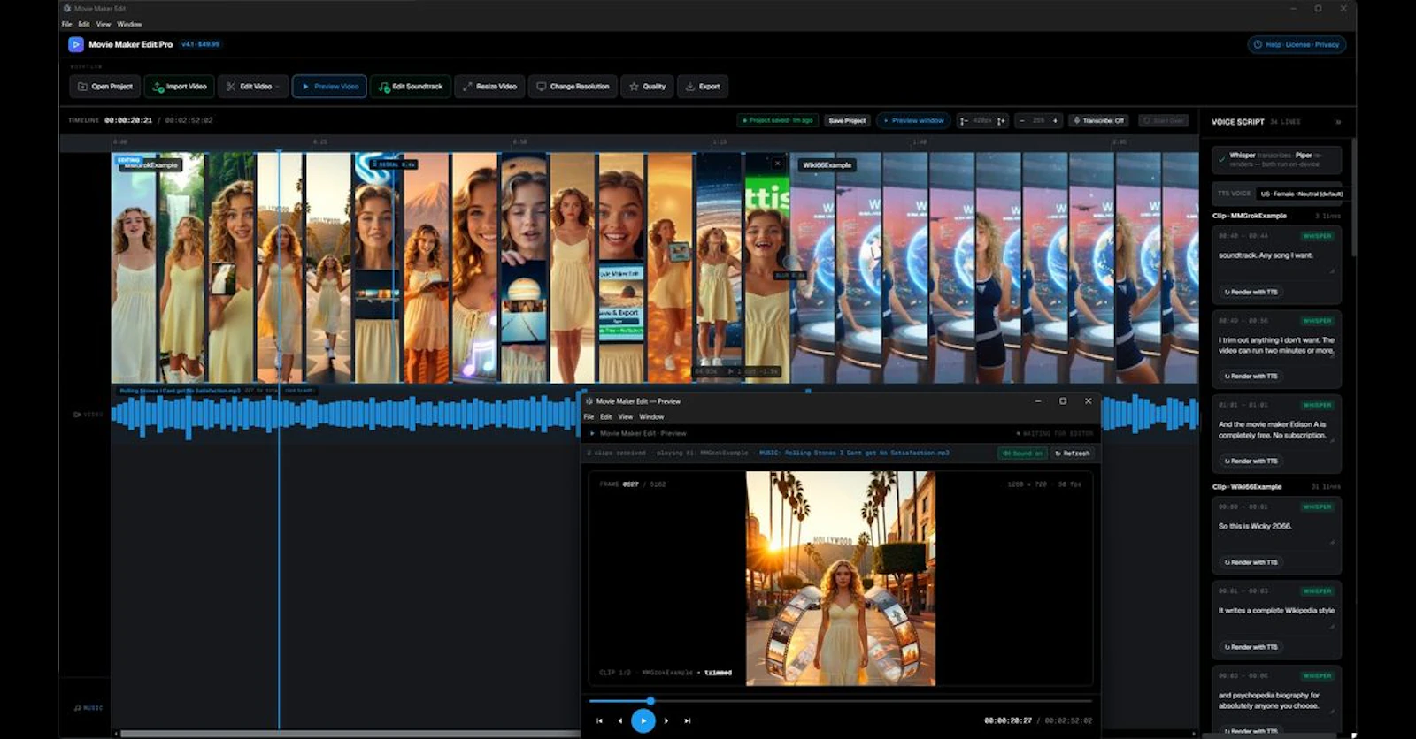 Movie Maker Edit Pro 4.1 Desktop Edition screenshot 1