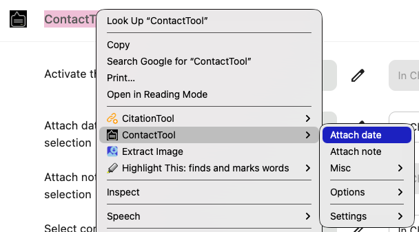 ContactTool,  date tagger released gallery image