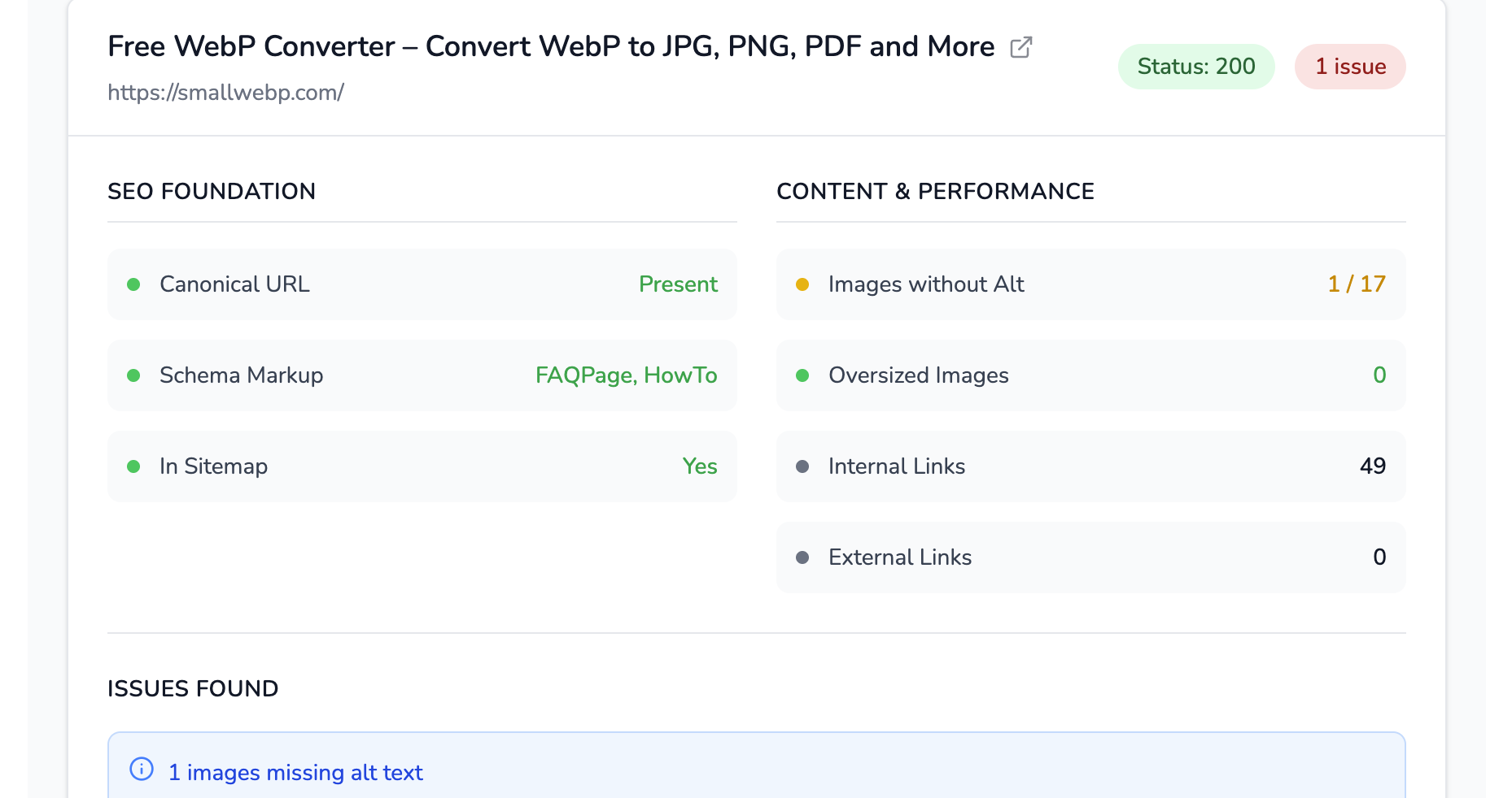 WebP converter & image optimization gallery image