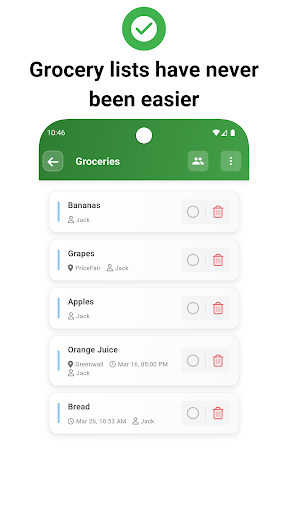 Shopsync - Alışveriş listelerini aile ve arkadaşlarla paylaşın medya 2