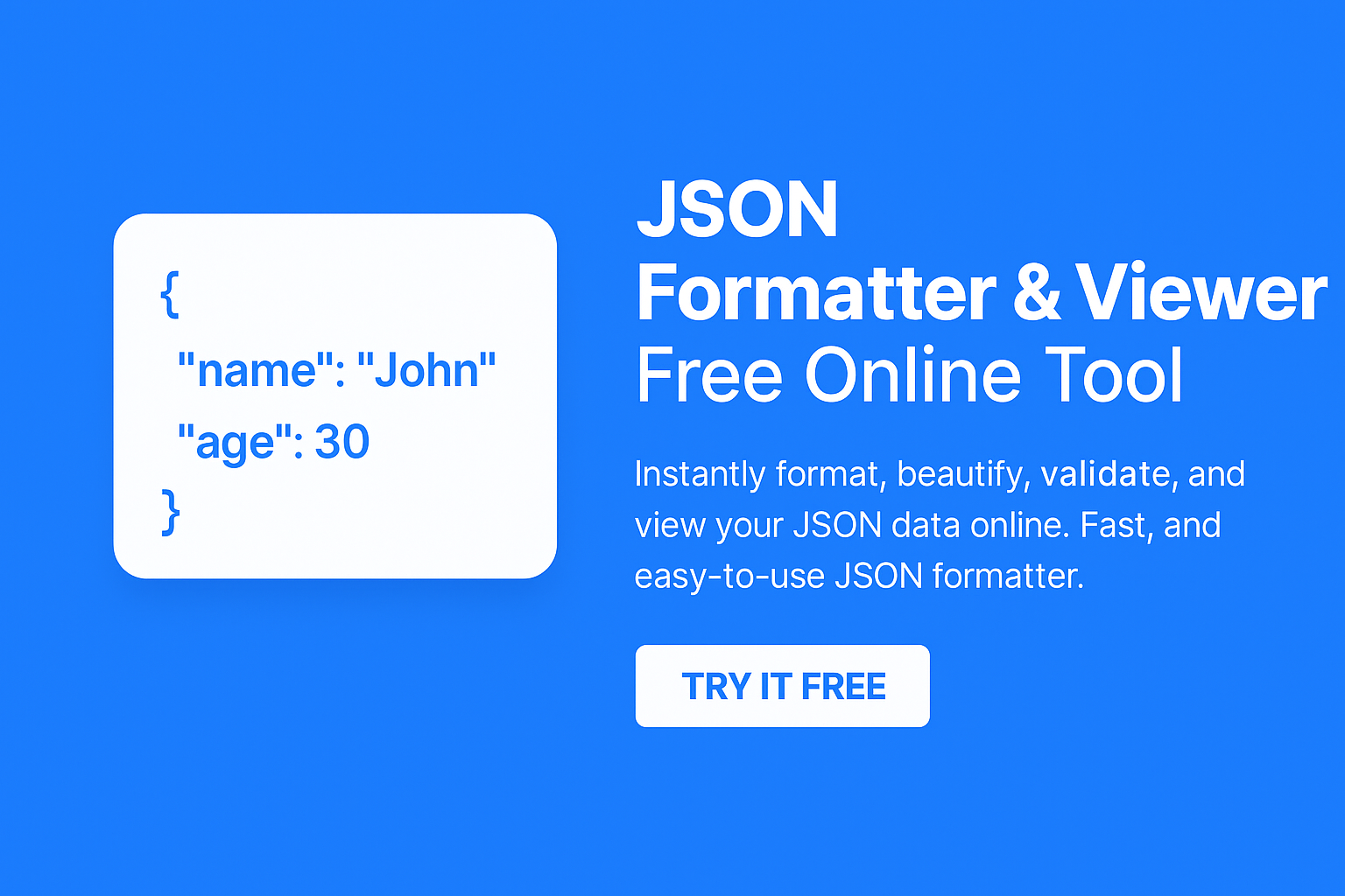 JSON -Formatierer -Viewer && kostenloses Online -Tool - Sofort formatieren, verschönern und Ihre JSON -Daten online anzeigen. Medien 1