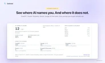 GetIntel - AI Visibility Tool gallery image