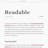 Readable