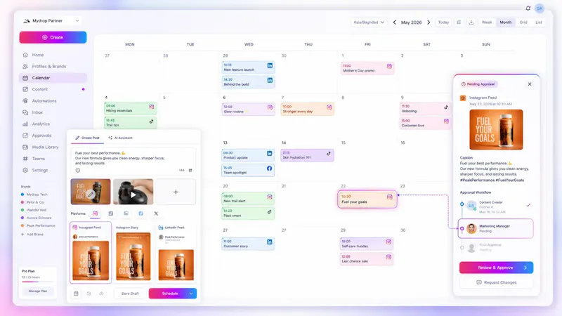 Mydrop AI - Social Media OS for Agencies screenshot 12