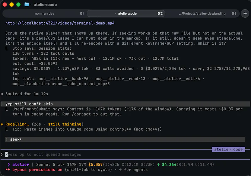 Atelier faster runtime for coding agents screenshot 4