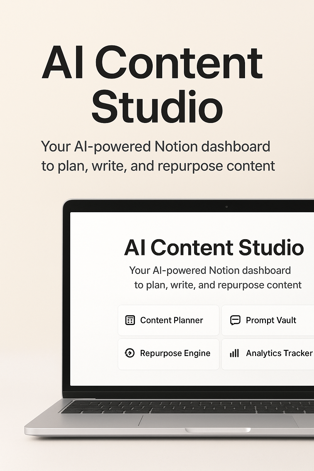 AI Content Studio; One Notion Dashboard gallery image
