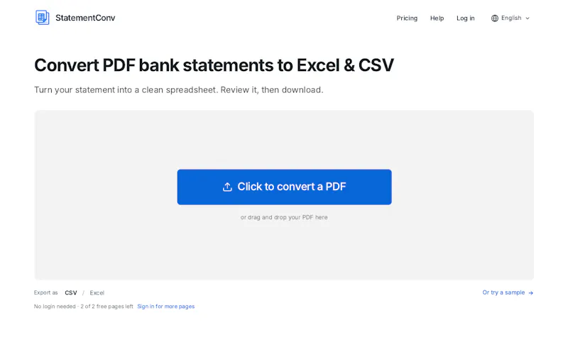StatementConv screenshot 1