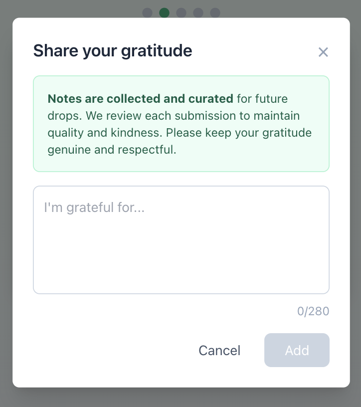 Média La baisse de la gratitude quotidienne - 5 Notes de remerciement anonymes.Une minute.Zéro bruit. 4