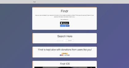 Findr Web App gallery image