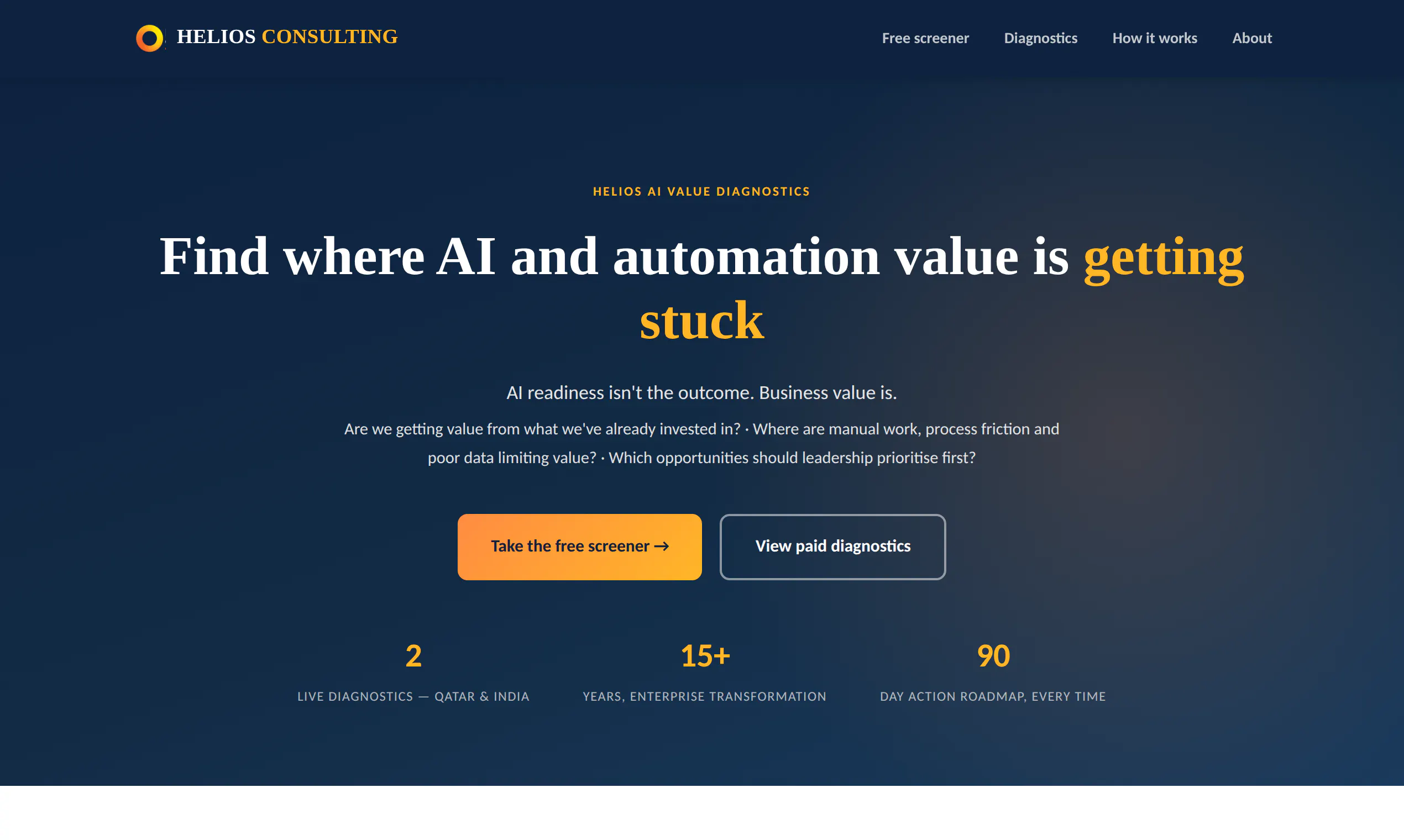 Helios AI Business Value Diagnostic gallery image