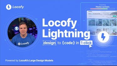 Locofy Lightning的一键解决方案可以立即将Figma设计转换为响应式前端代码。