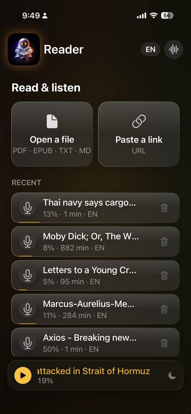 Ghost Reader - Screenshot 3 showing product features and functionality