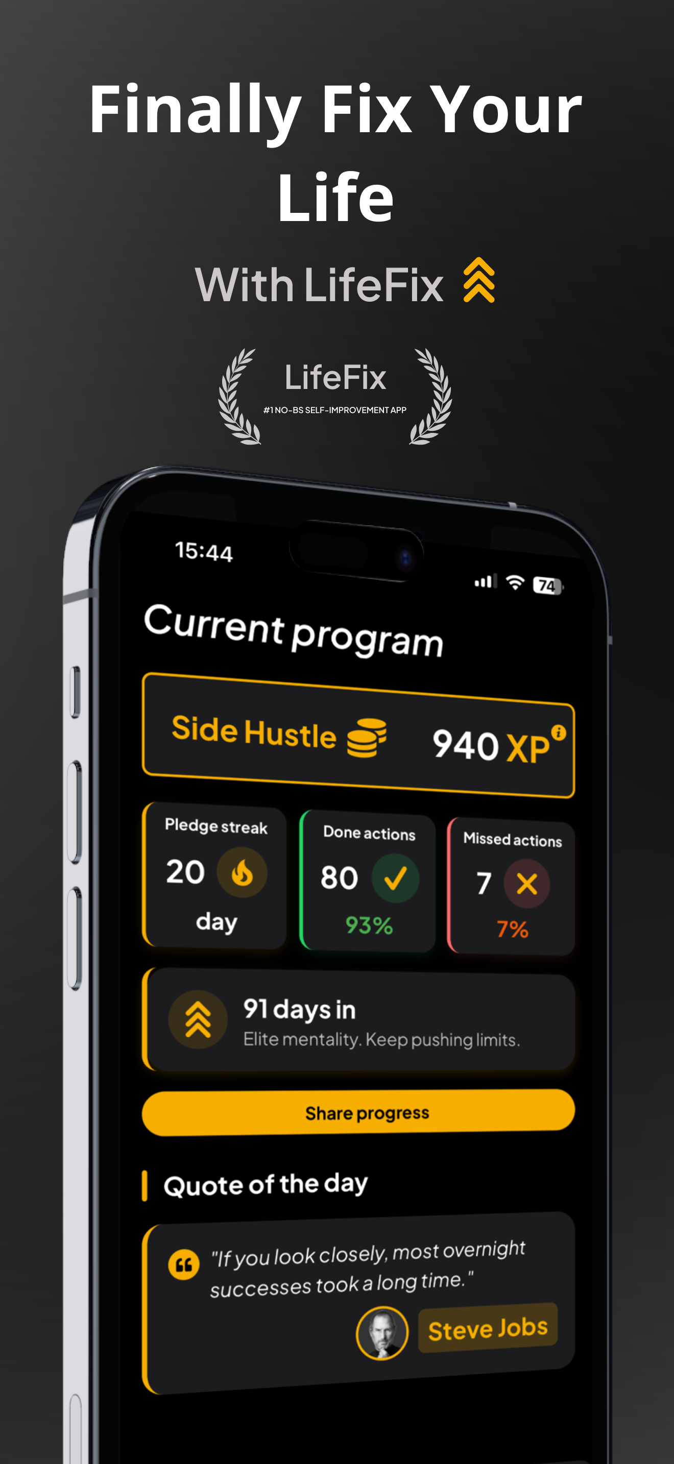 Mídia 3 de Lifefix - Mestre namoro, fitness, sono e hustle lateral - tudo em um aplicativo