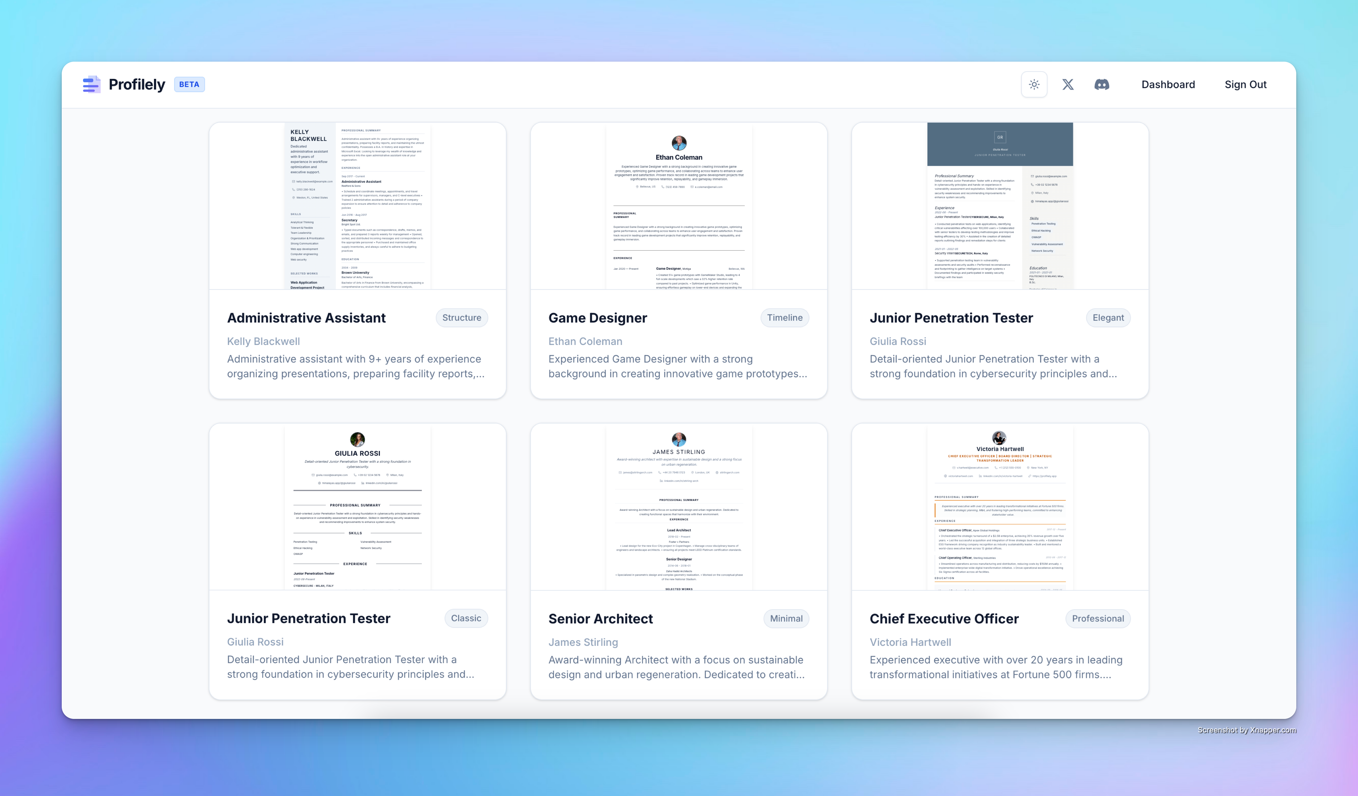 Profilely - Screenshot 4 showing product features and functionality