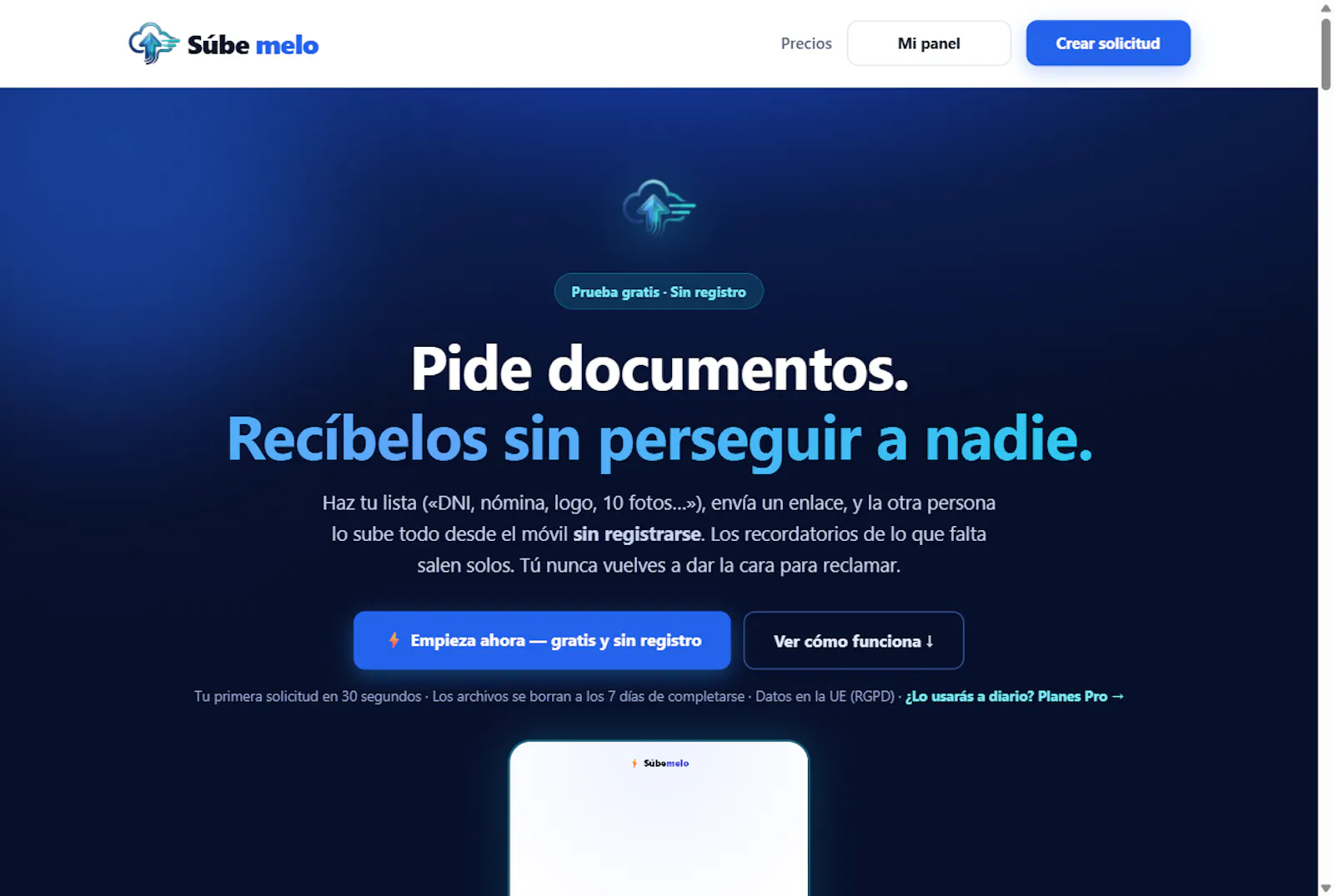 Súbemelo screenshot 4
