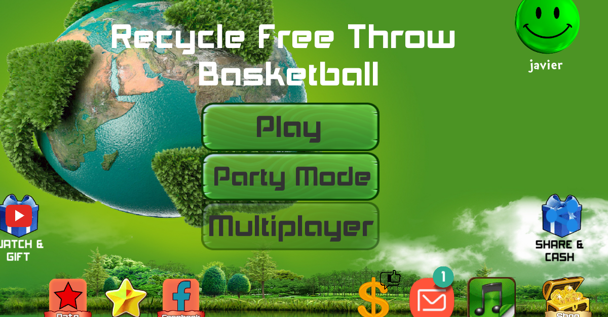 Educational Game - Recycle Free Throw Basketball gallery image