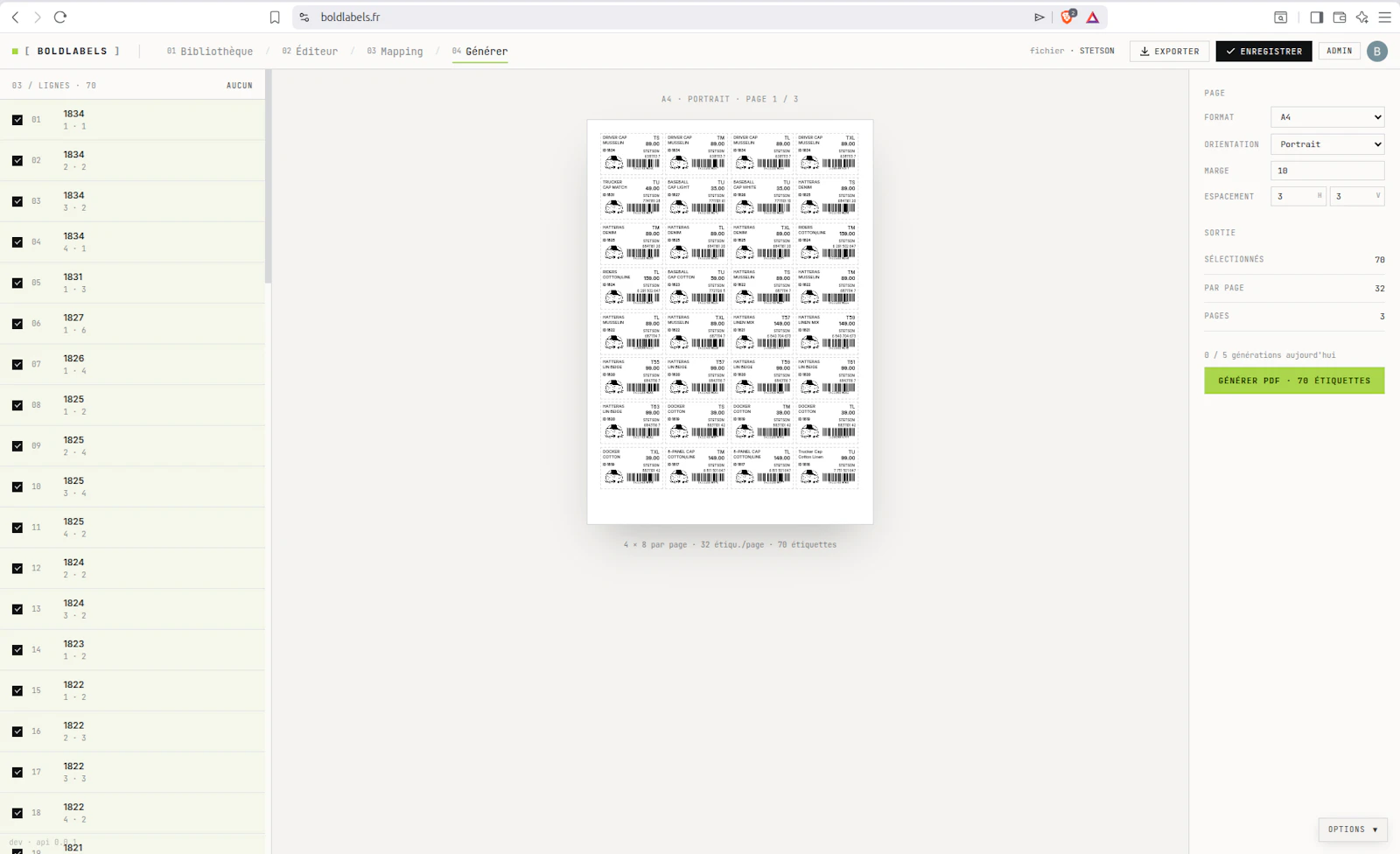 BoldLabels screenshot 3