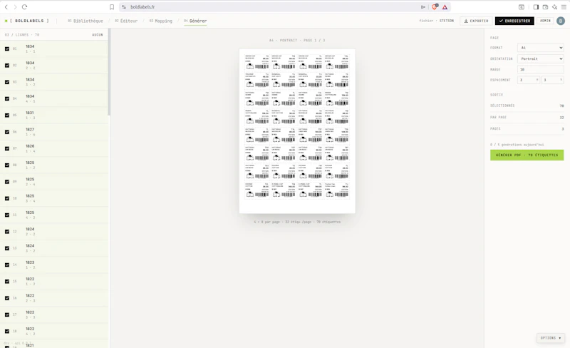 BoldLabels screenshot 3
