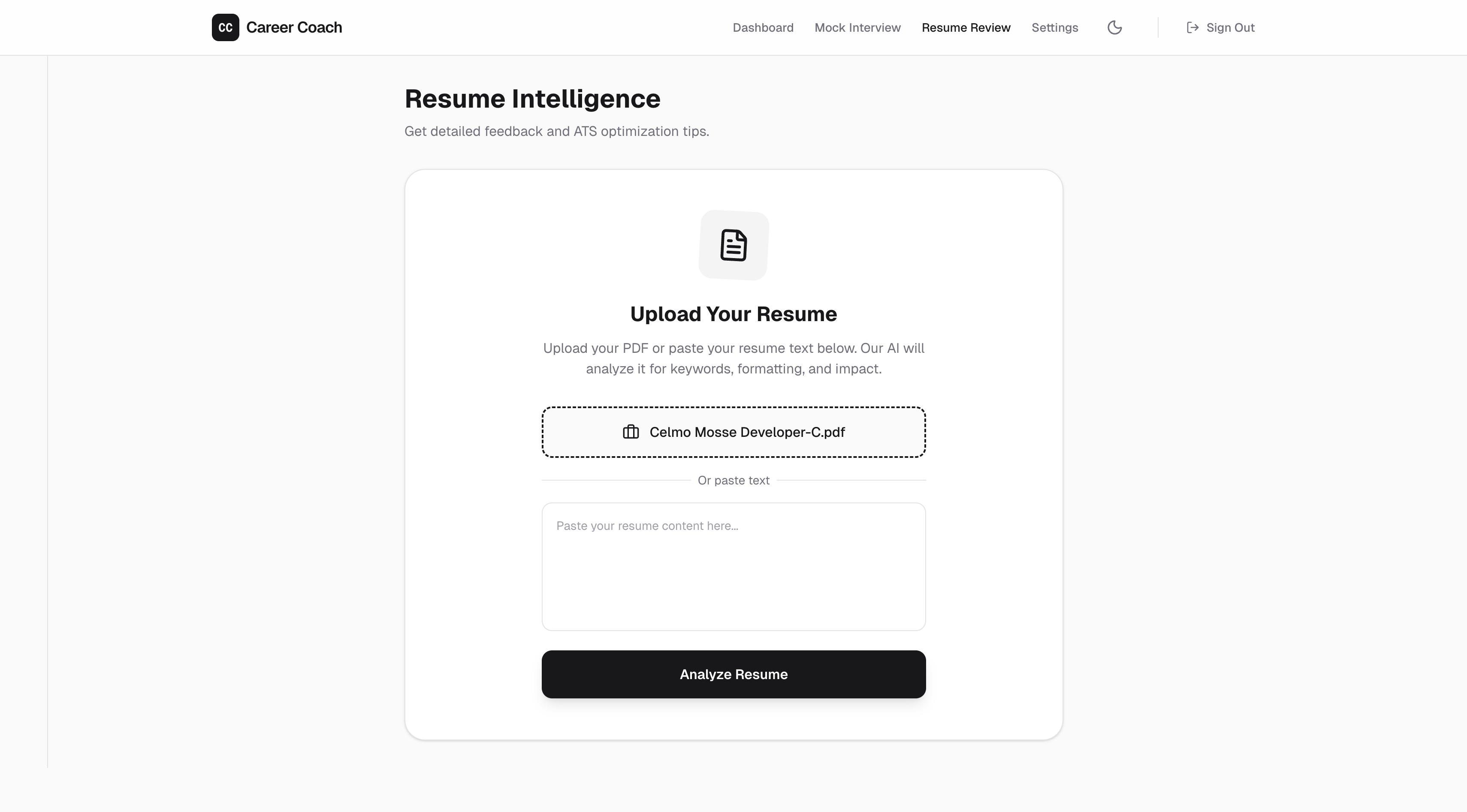 Career Coach AI - Screenshot 4 showing product features and functionality