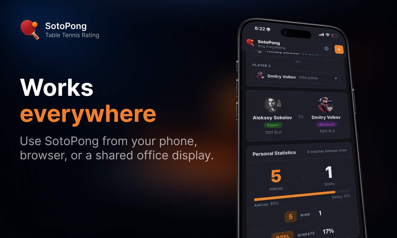 SotoPong — Your own table tennis league gallery image