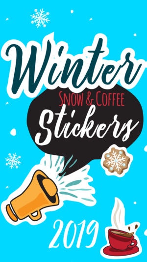 Winter, Snow & Coffee Stickers gallery image