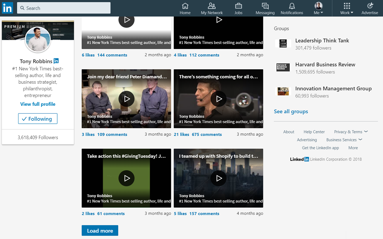 LinkedIn Video Manager gallery image