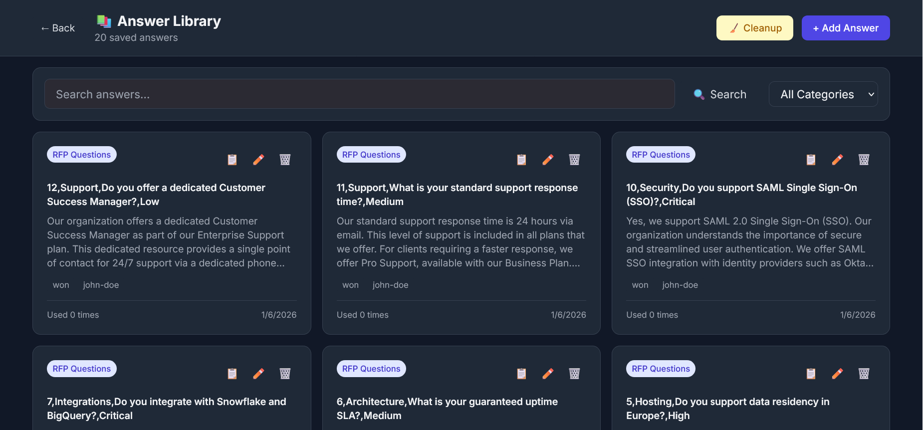 RFPgrep - Screenshot 3 showing product features and functionality