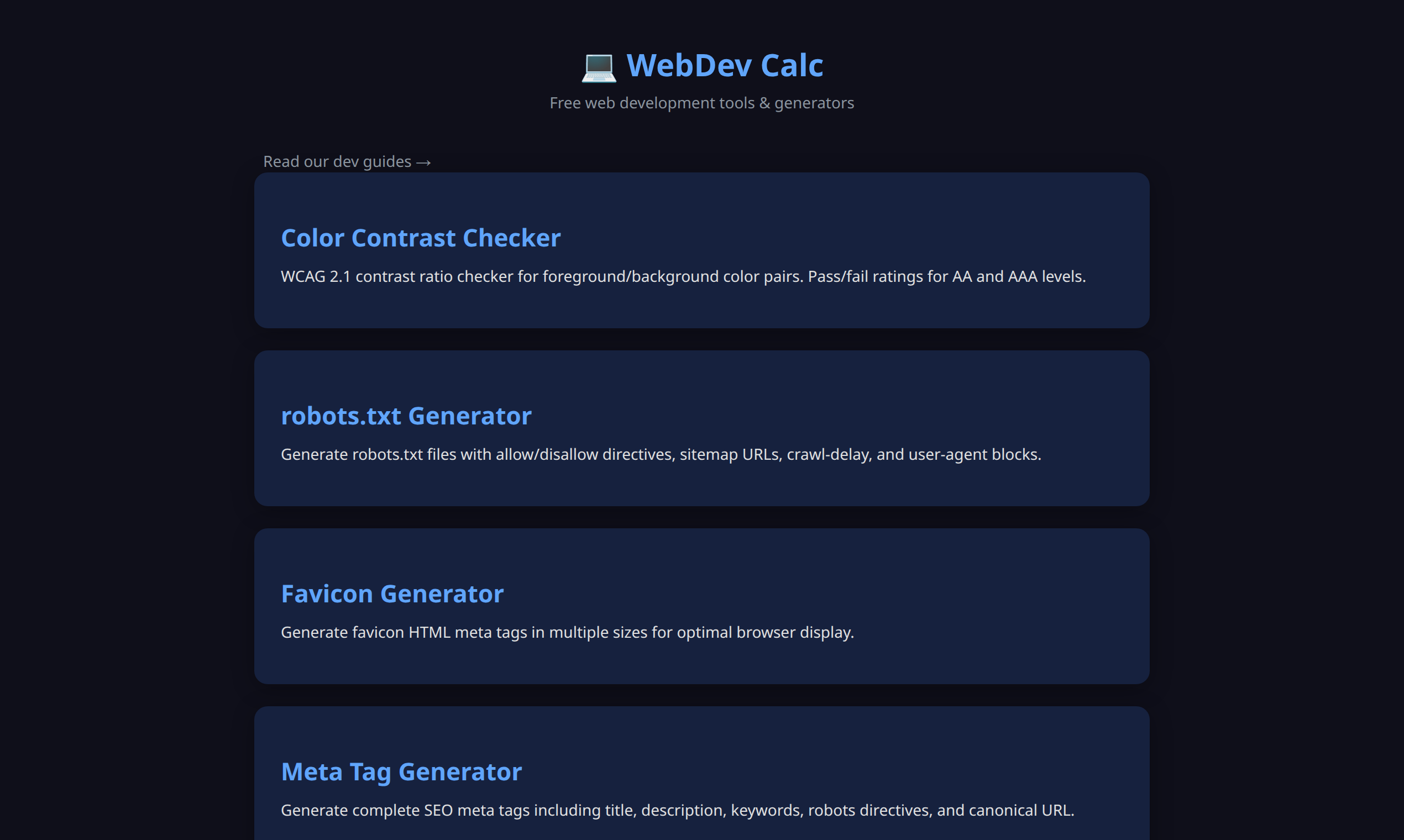 WebDevCalc gallery image
