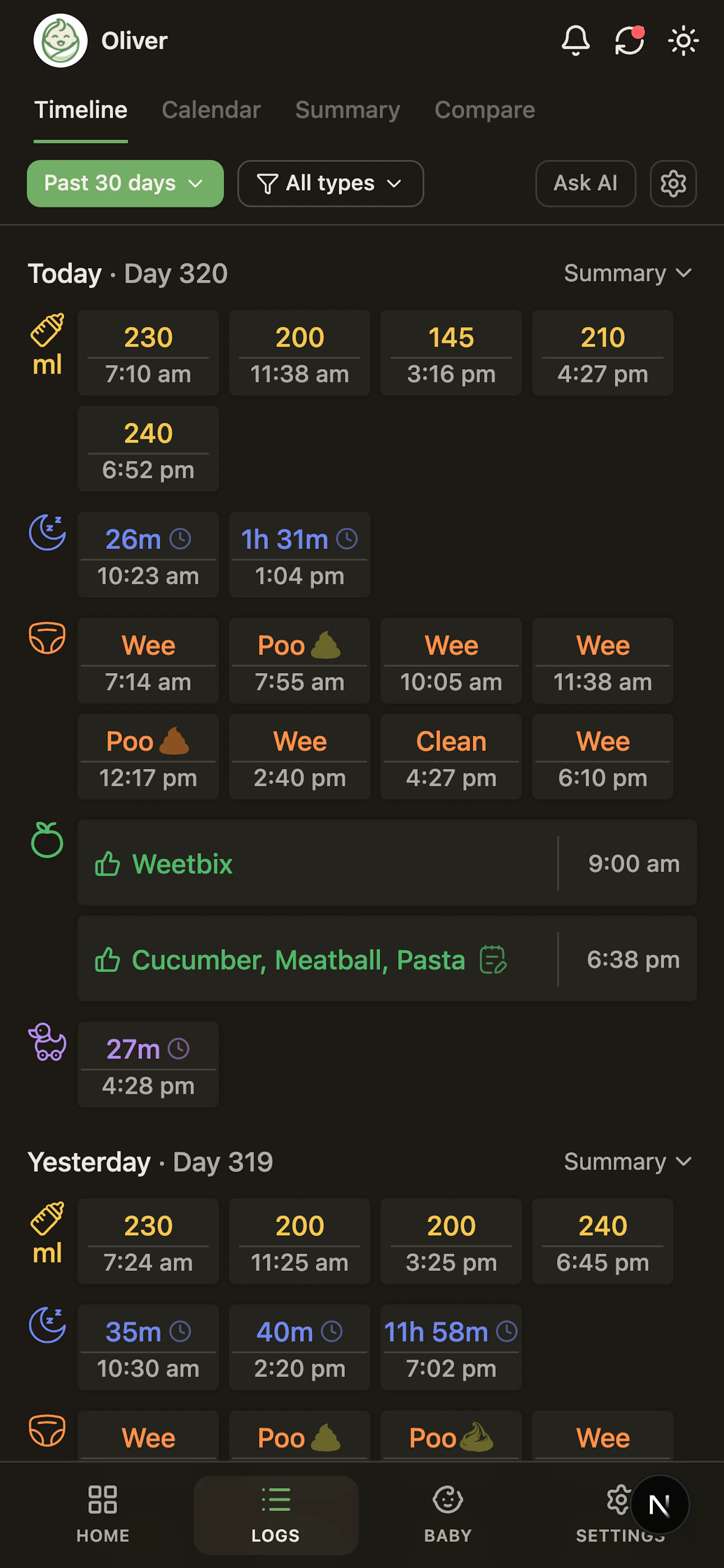 Baby Log screenshot 4