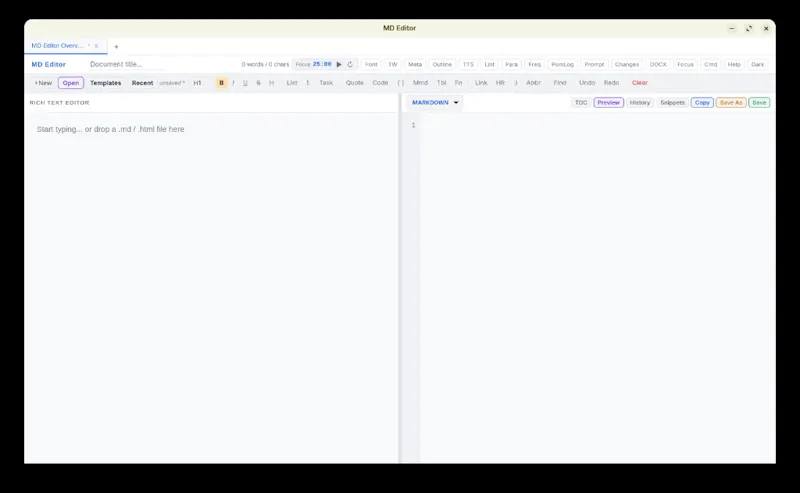 MD Editor screenshot 1