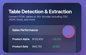 Table detection & extraction gallery image
