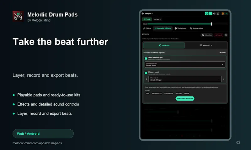 Melodic Drum Pads screenshot 3