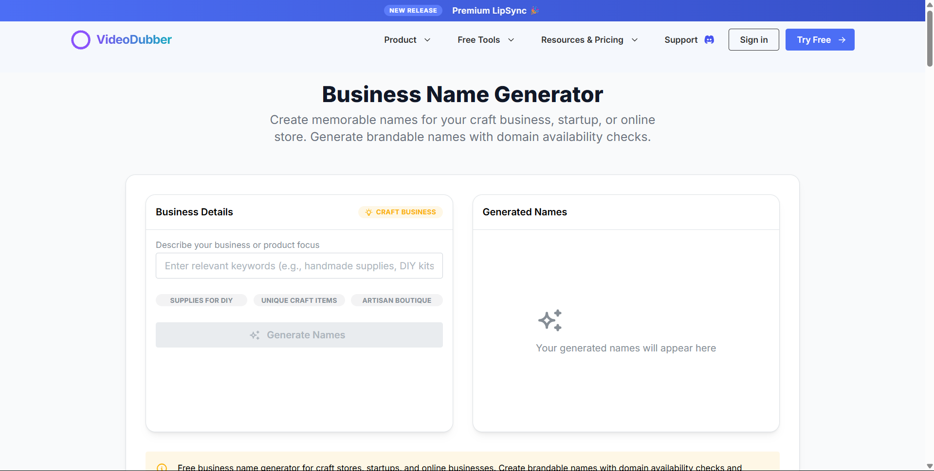 Firmenname Generator - Kreatives Business -Namens -Tool Medien 5