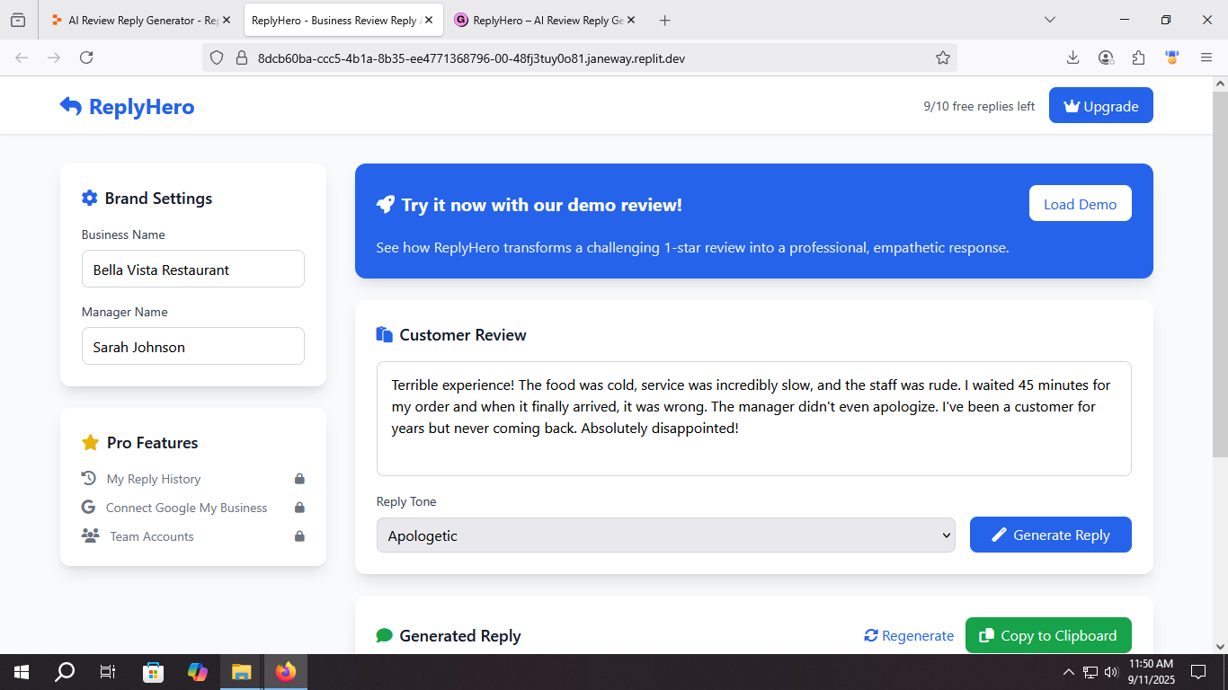 ReplyHero – AI Review Reply Generator - Automate your responses and save time effortlessly. medya 2