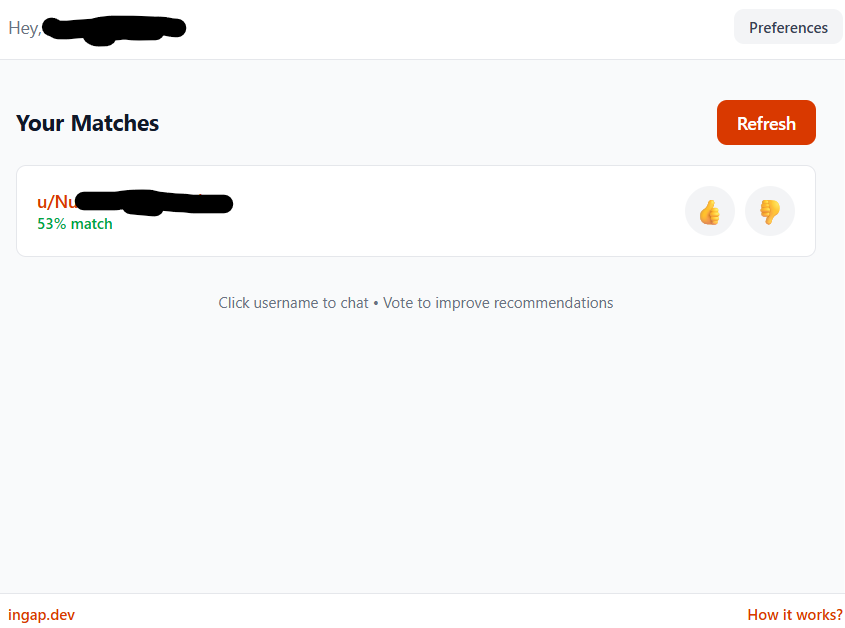 SynChat: The Native Reddit Matchmaker - Screenshot 3 showing product features and functionality