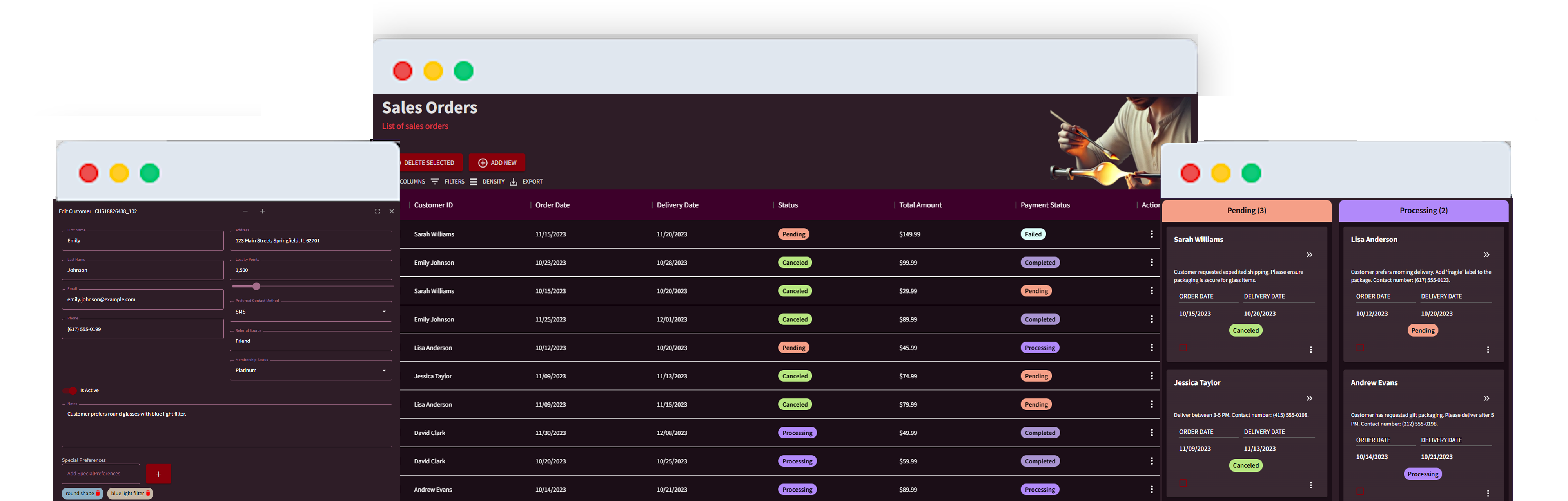 Glasaly® - Main product screenshot demonstrating key features and user interface