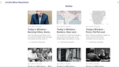 A Little Wiser Newsletter gallery image