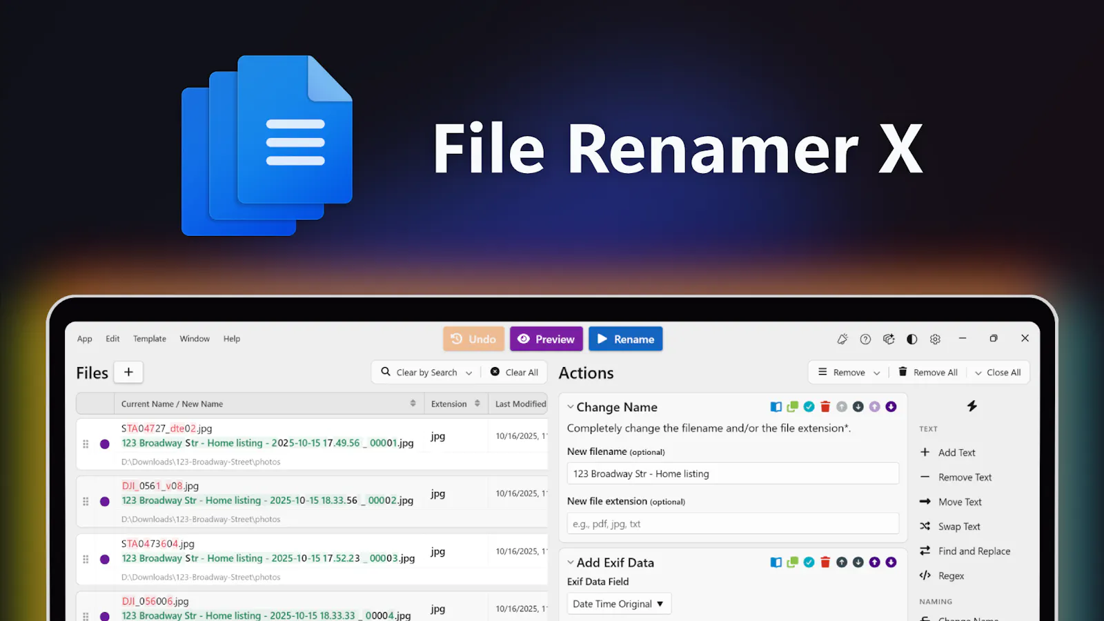 File Renamer X screenshot 1