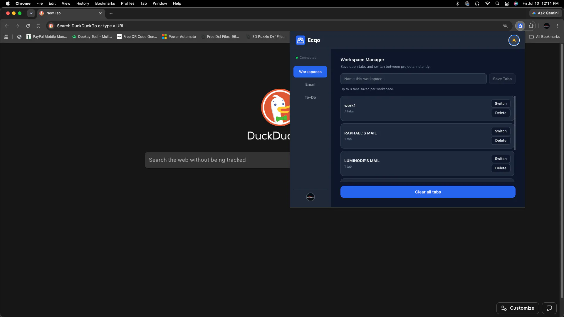 Workspaces, Email & Tasks in 1 Extension gallery image