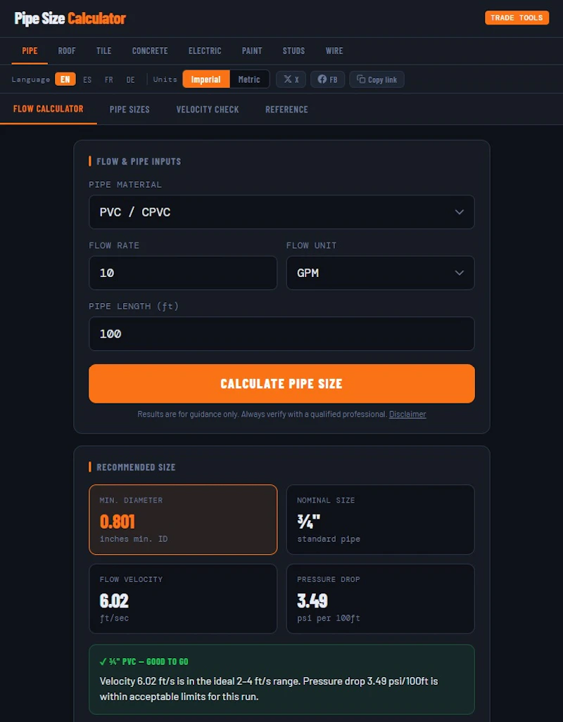 Trade Tools - Free tool for Construction screenshot 1