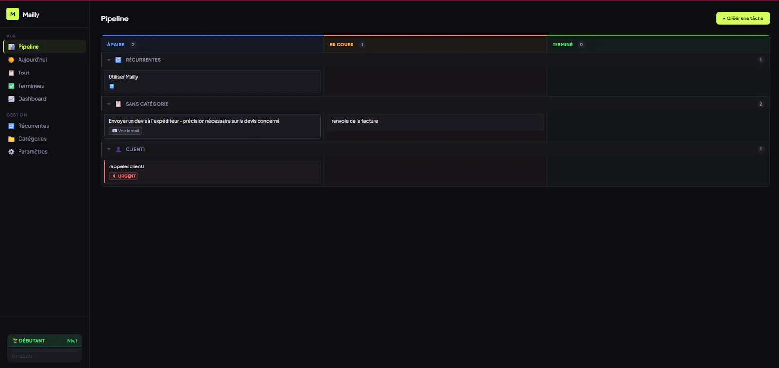 Mailly screenshot 2