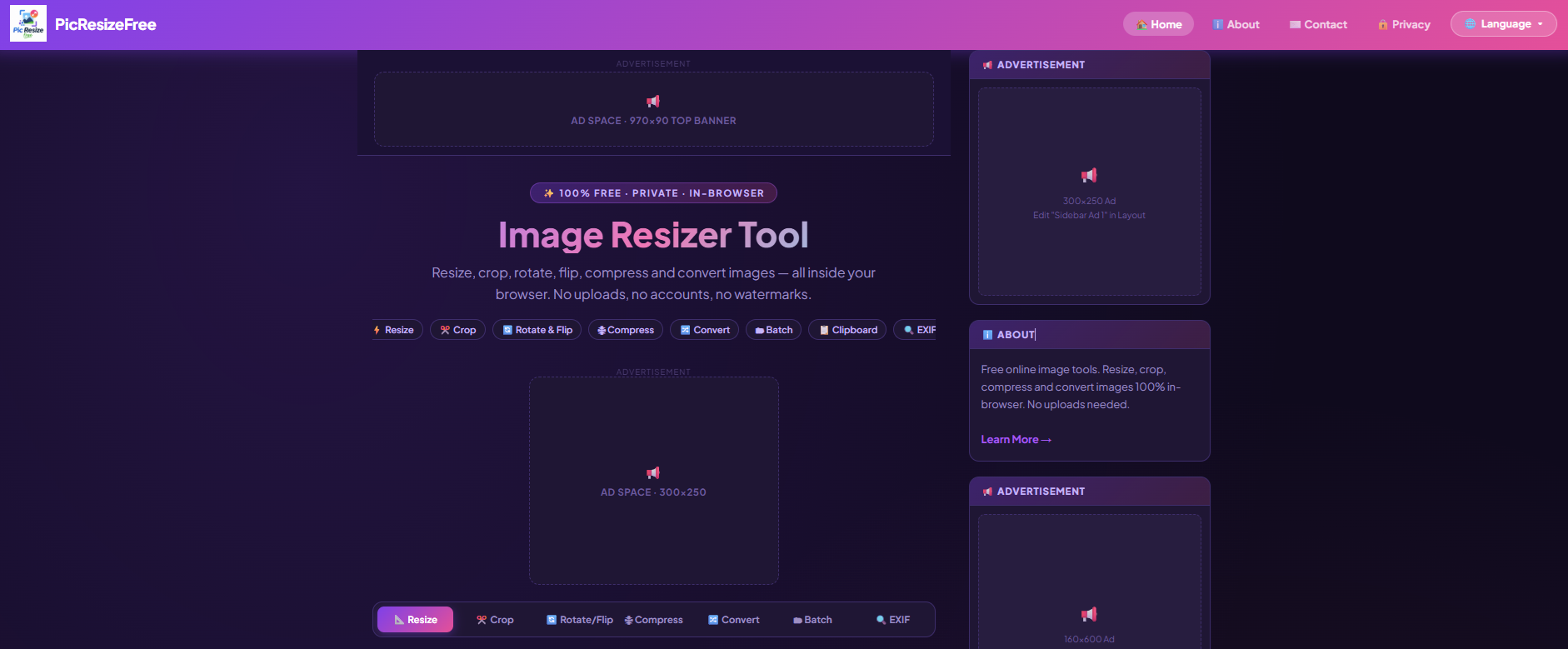 Free Online Image Resizer gallery image