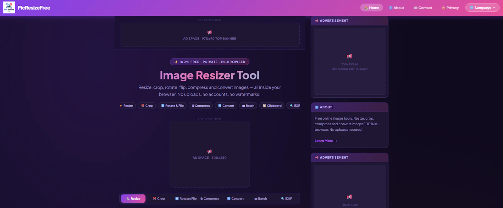 Free Online Image Resizer screenshot 2