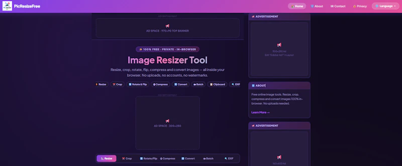 Free Online Image Resizer screenshot 2